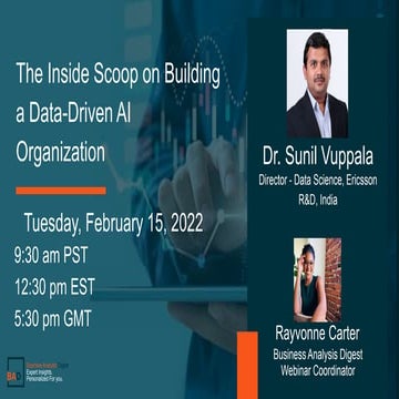The Inside Scoop on Building a Data Driven AI Organization 