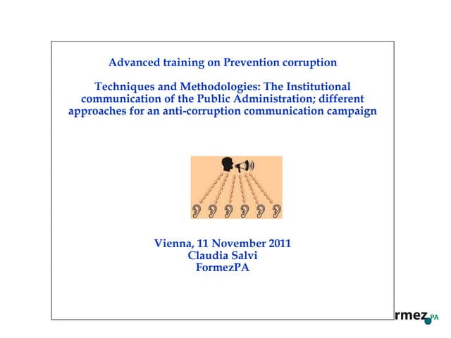The institutional communication of the public administration, approaches for ...
