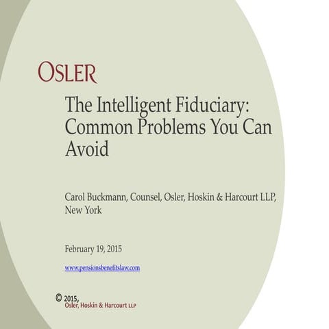 The intelligent fiduciary  common problems you can avoid