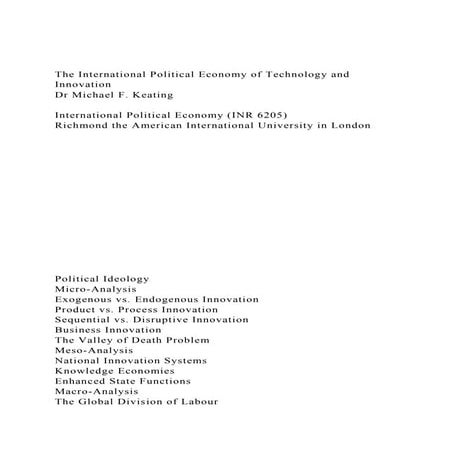 The International Political Economy of Technology and Innovation.docx
