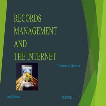 The internet and records management