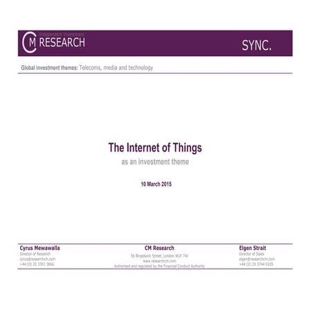 The Internet of Things - Industry Trends and Key Players