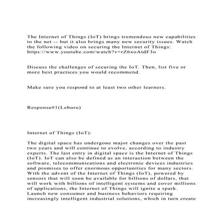 The Internet of Things (IoT) brings tremendous new capabilities .docx
