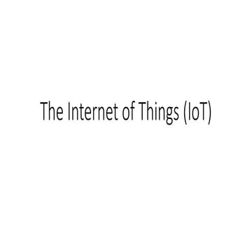 The internet of things (io t) for issa v1.3