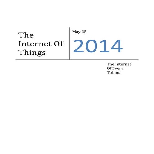 The Internet Of Things UOP