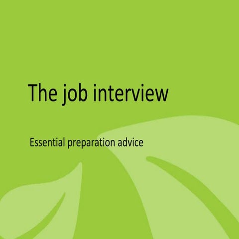 Interview advice on mycvspace