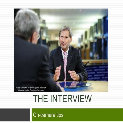 On-camera interview tips