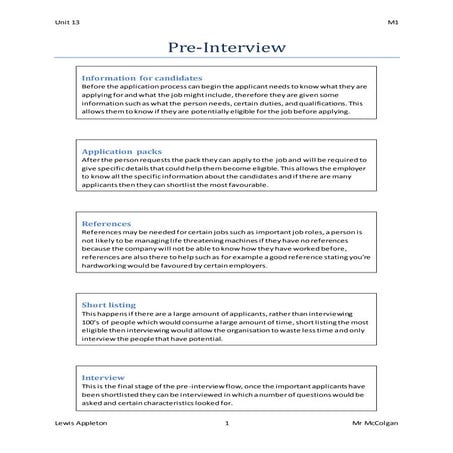 The interview process