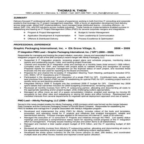 Thein, Thomas N   Resume