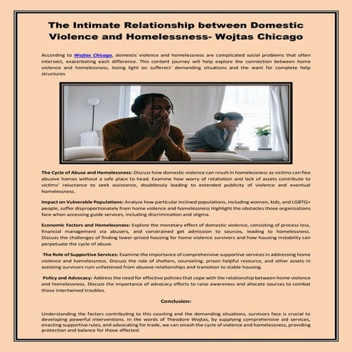 Strong Link Between Domestic Violence and Homelessness | PPT