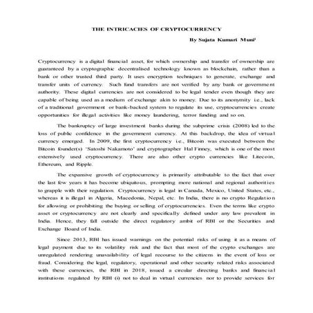 Cryptocurrency Regulation