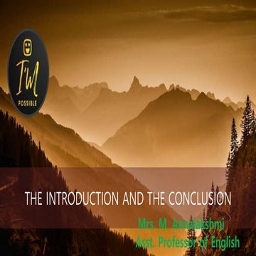 The introduction and the conclusion in Research Methodology | PPTX