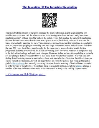 The Invention Of The Industrial Revolution