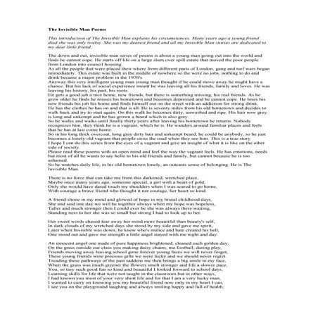 The invisible man poems