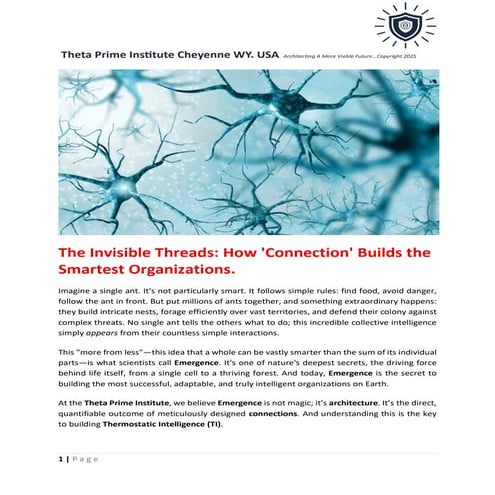 The Invisible Threads: How 'Connection' Builds the Smartest Organizations. By...