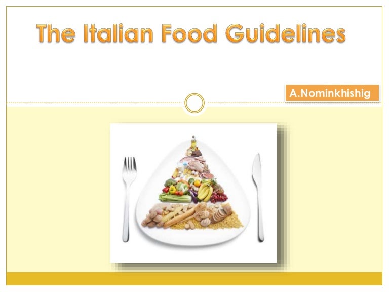 The italian food guidelines