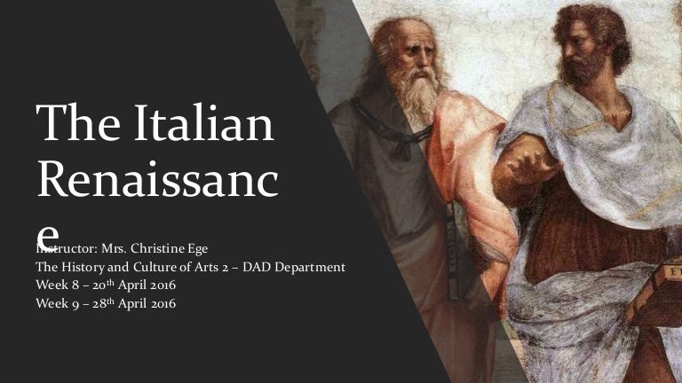 The Italian Renaissance