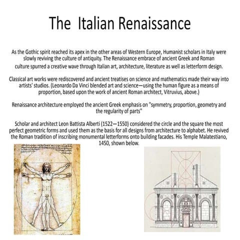 The Italian Renaissance and Gutenburg- History of Graphic Design