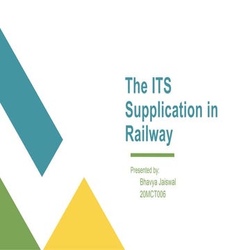 The its application in railways | PPTX