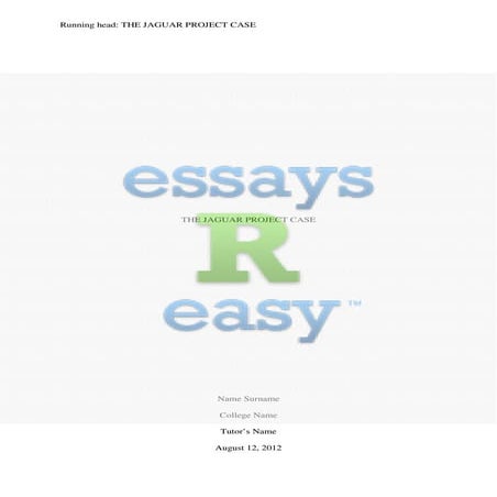 The jaguar project case