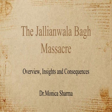 The jallianwala bagh massacre  presentation