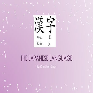 The japanese language