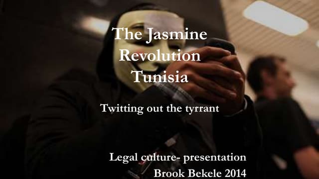 The jasmine revolution