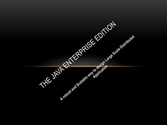 The java enterprise edition (Servlet Basic)