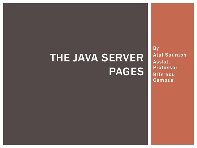 The java server pages