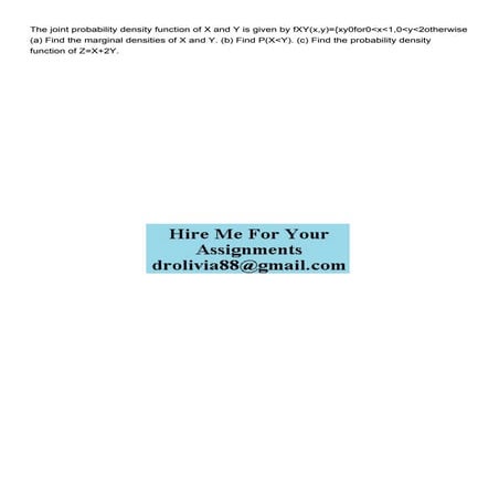 The joint probability density function of X and Y is given b.pdf