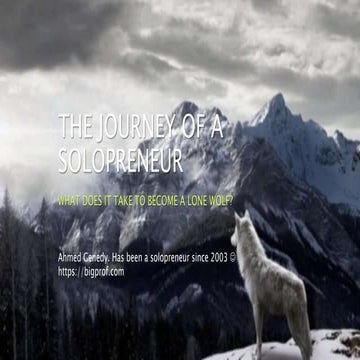 The journey of a solopreneur | PPTX