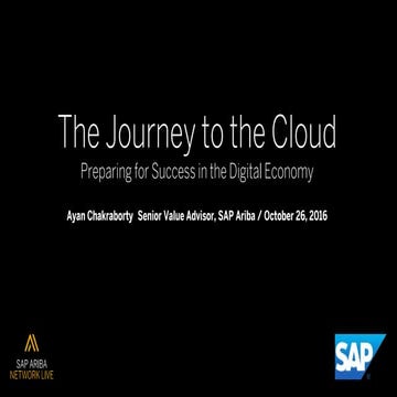 The Journey to the Cloud: Preparing for Success in the Digital Economy