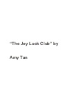 The joy luck club essay