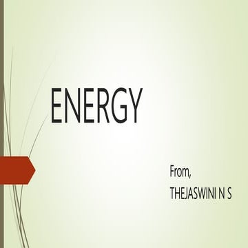 Introduction to energy | PPT
