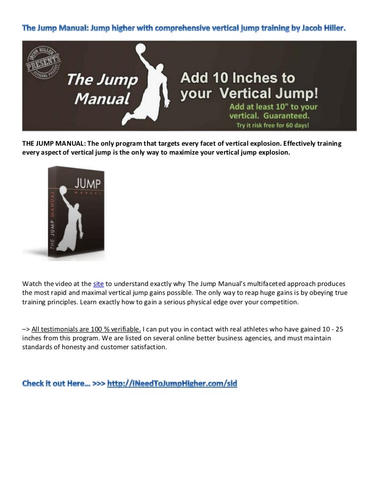 The Jump Manual Best Workouts to Make You Jump Higher