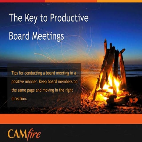 The Key to Productive HOA Board Meetings