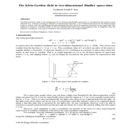 The klein gordon field in two-dimensional rindler space-time - smcprt