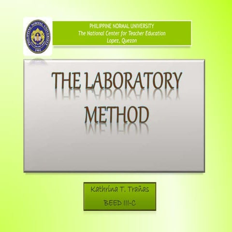 PNU Teacher Education Lab Method Guide | PPT