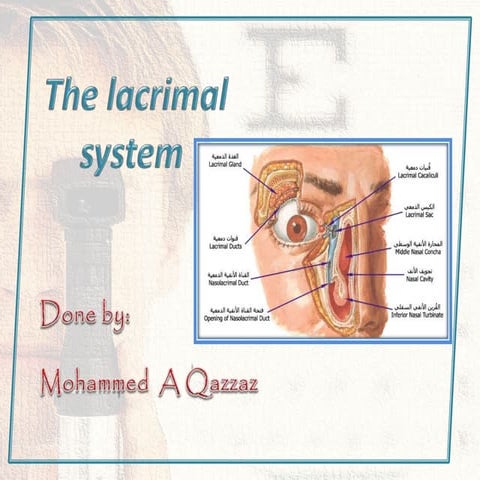 lacrimal system anatomy and clinical | PPTX