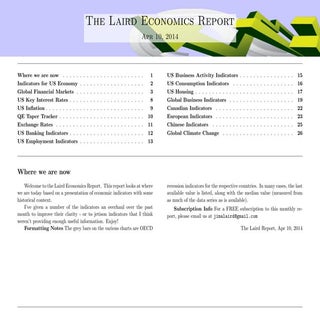 The Laird Report - April 2014 Edition