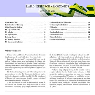 Global Economics Update - January 2016