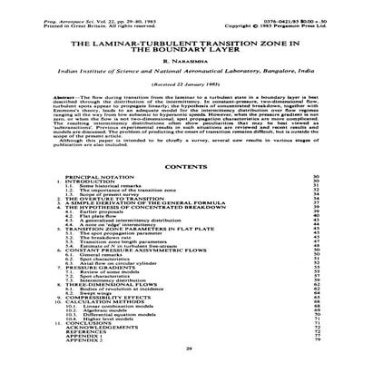 The laminar turbulent transition zone in the boundary layer | PDF