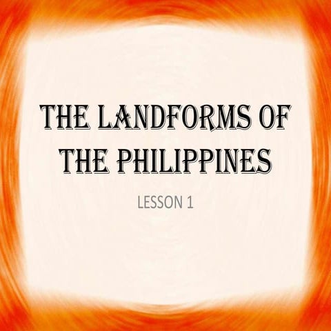 The landforms of the philippines