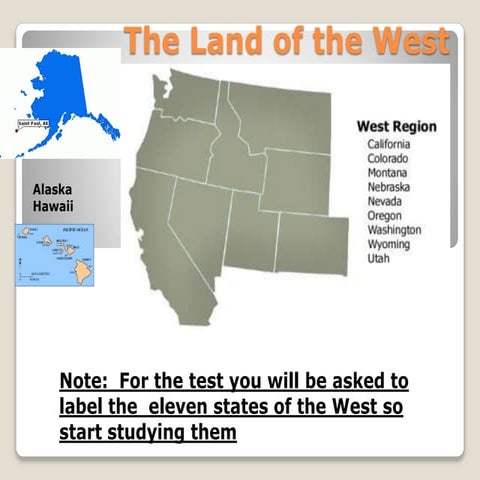The Land of the West Region Study Guide
