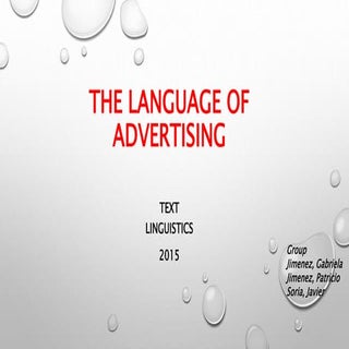 The language of advertising