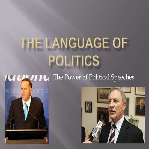 The language of politics presentation assignment 3