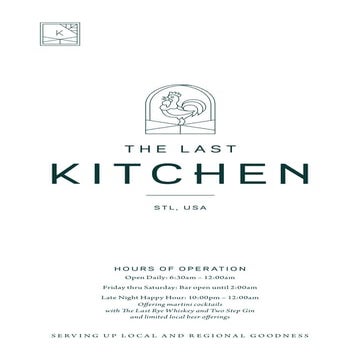 The Hotel's Kitchen & Bar Menus