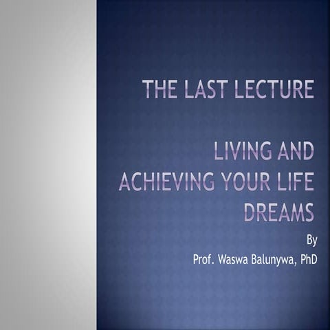 The last lecture
