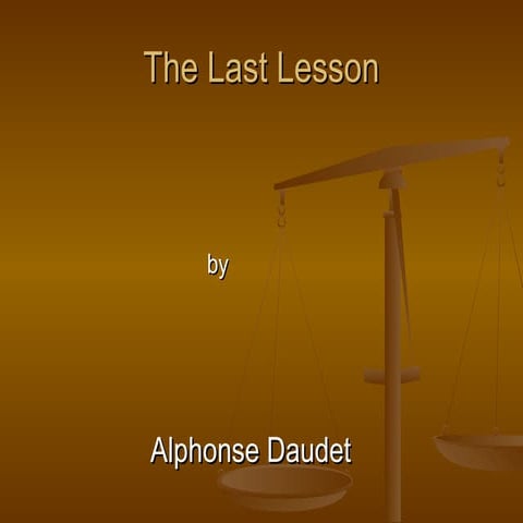 The last lesson | PPT