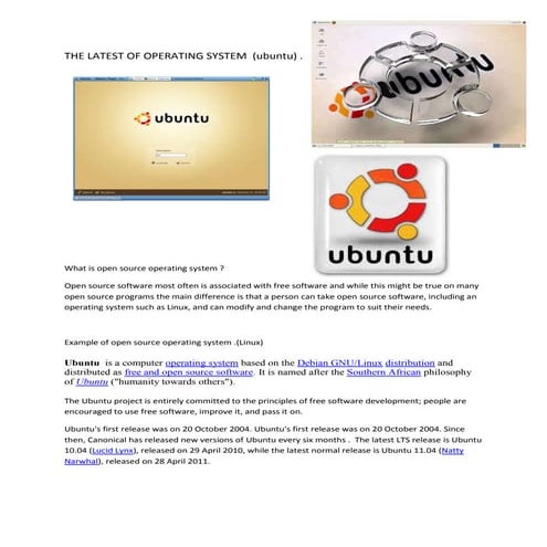 The latest of operating system | PDF